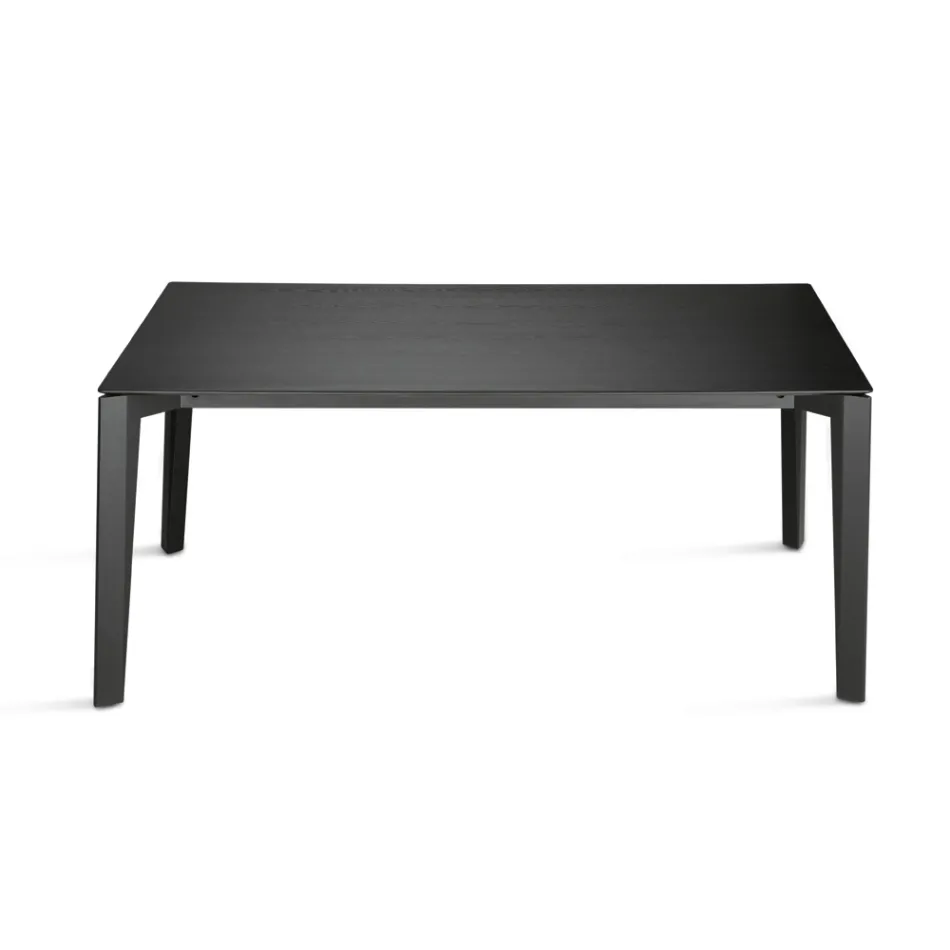 Table rectangulaire huit places en MDF et bois écologique, plusieurs finitions - Enea Viadurini
