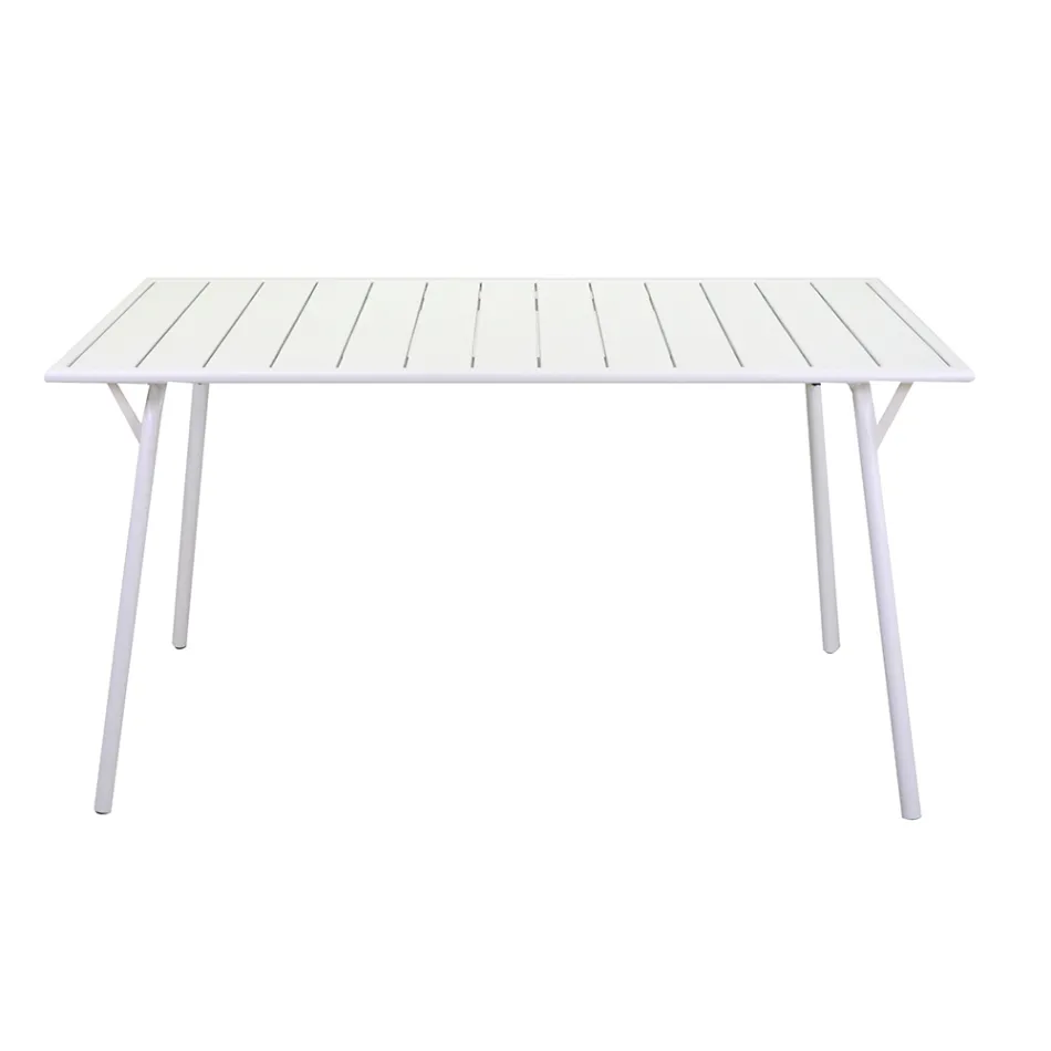 Table de jardin rectangulaire et pliante en métal - Ruban Viadurini