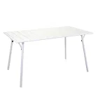 Table de jardin rectangulaire et pliante en métal - Ruban Viadurini