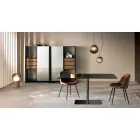 Table rectangulaire moderne en verre fumé ou extralight fabriqué en Italie - Dolce Viadurini