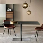 Table rectangulaire moderne en verre fumé ou extralight fabriqué en Italie - Dolce Viadurini