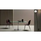 Table rectangulaire moderne en verre fumé ou extralight fabriqué en Italie - Dolce Viadurini
