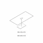 Table rectangulaire moderne en verre fumé ou extralight fabriqué en Italie - Dolce Viadurini