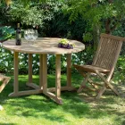 Table de jardin pliante en teck - Yggdrasil Viadurini