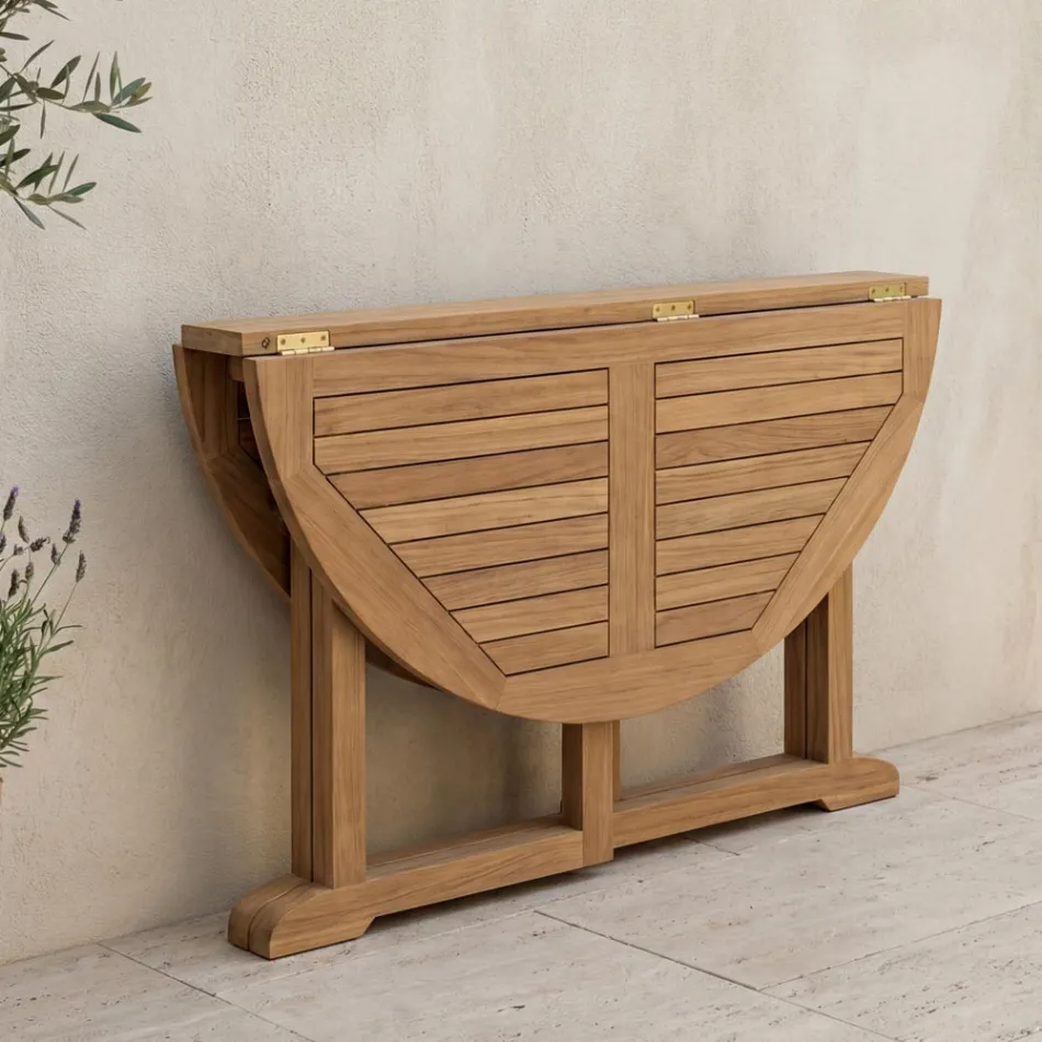 Table de jardin pliante en teck - Yggdrasil Viadurini