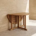 Table de jardin pliante en teck - Yggdrasil Viadurini
