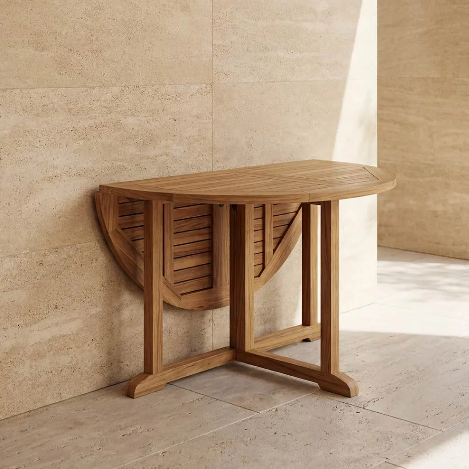 Table de jardin pliante en teck - Yggdrasil Viadurini