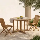 Table de jardin pliante en teck - Yggdrasil Viadurini