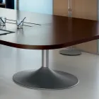 Table de réunion en mélaminé chêne foncé façonné - Gaelle Viadurini