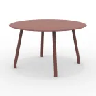 Table ronde d'extérieur en aluminium de 130 cm en différentes finitions - Resplendent Viadurini
