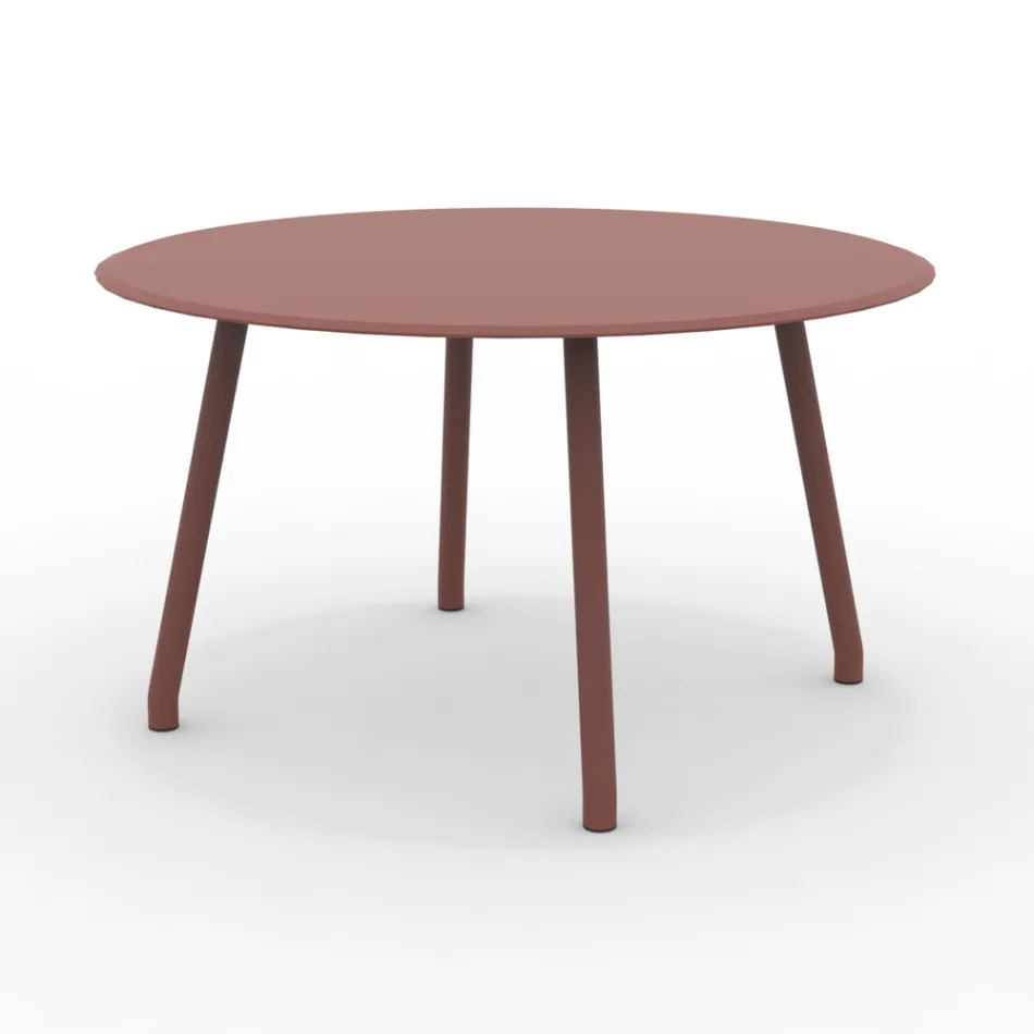 Table ronde d'extérieur en aluminium de 130 cm en différentes finitions - Resplendent Viadurini