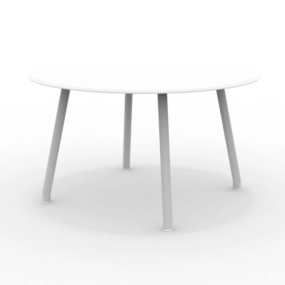 Table ronde d'extérieur en aluminium de 130 cm en différentes finitions - Resplendent Viadurini