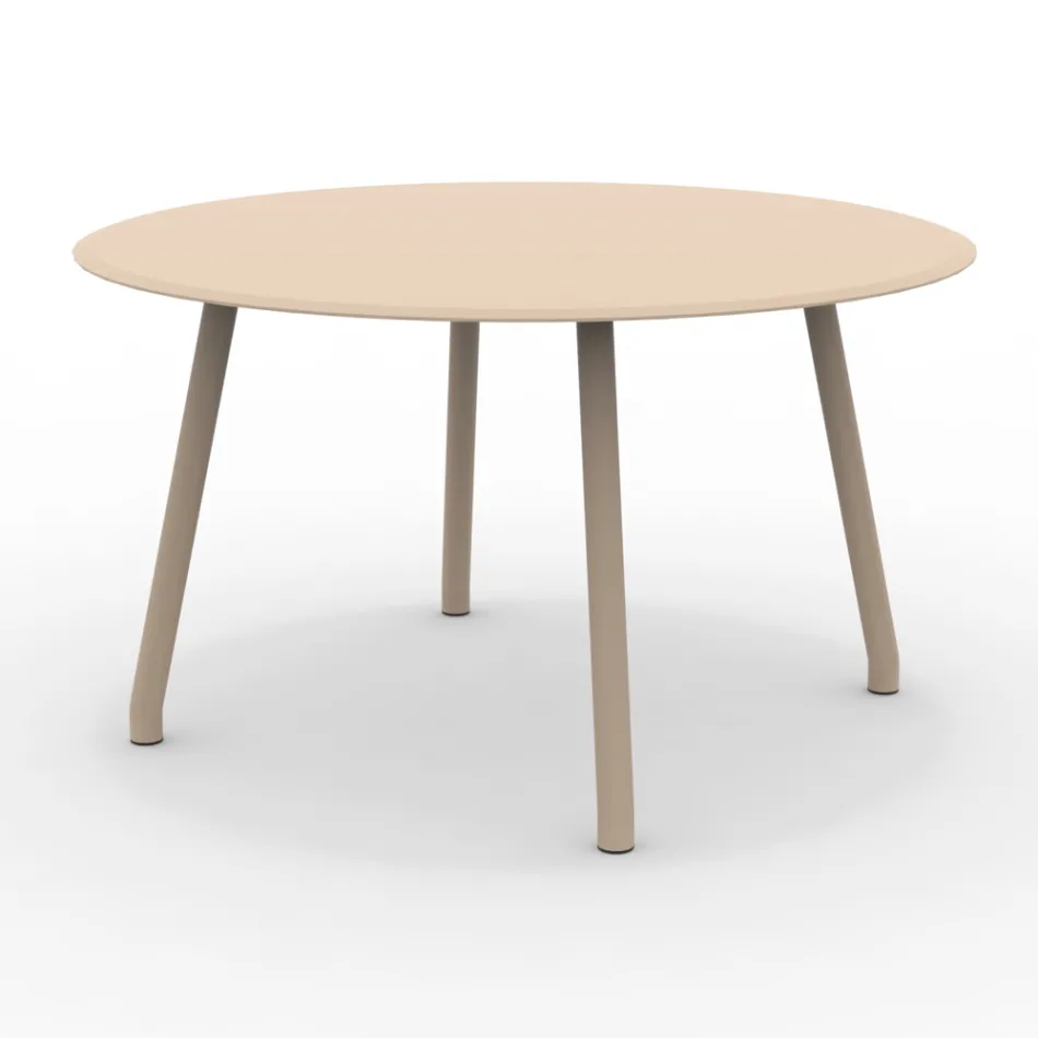 Table ronde d'extérieur en aluminium de 130 cm en différentes finitions - Resplendent Viadurini