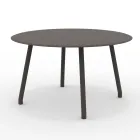 Table ronde d'extérieur en aluminium de 130 cm en différentes finitions - Resplendent Viadurini