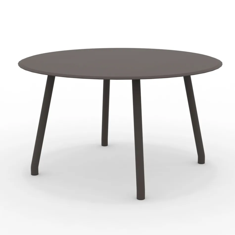 Table ronde d'extérieur en aluminium de 130 cm en différentes finitions - Resplendent Viadurini