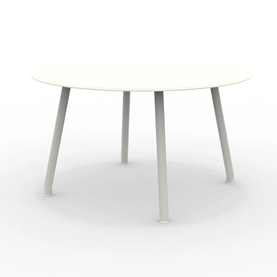 Table ronde d'extérieur en aluminium de 130 cm en différentes finitions - Resplendent Viadurini