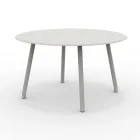 Table ronde d'extérieur en aluminium de 130 cm en différentes finitions - Resplendent Viadurini
