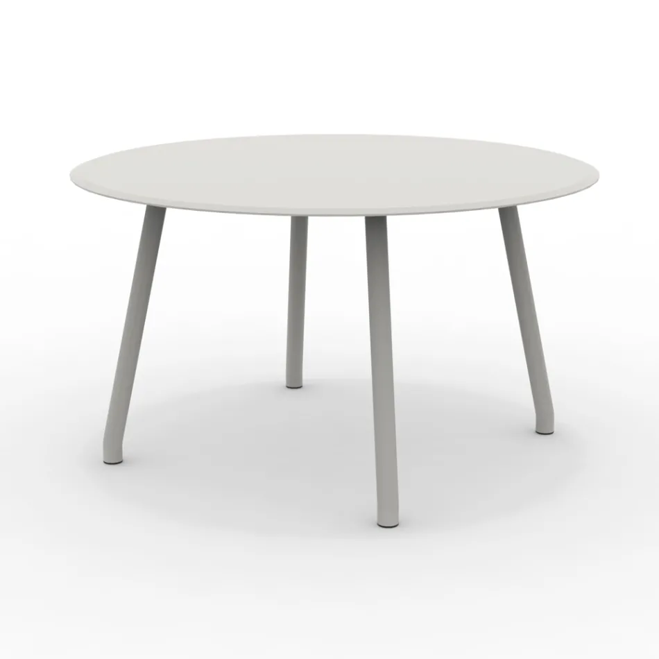 Table ronde d'extérieur en aluminium de 130 cm en différentes finitions - Resplendent Viadurini