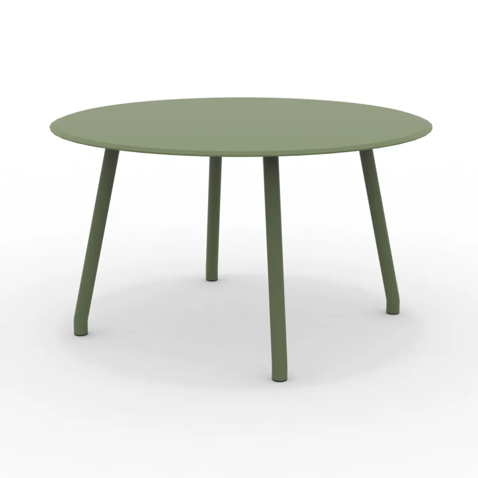Table ronde d'extérieur en aluminium de 130 cm en différentes finitions - Resplendent Viadurini