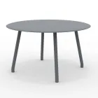 Table ronde d'extérieur en aluminium de 130 cm en différentes finitions - Resplendent Viadurini