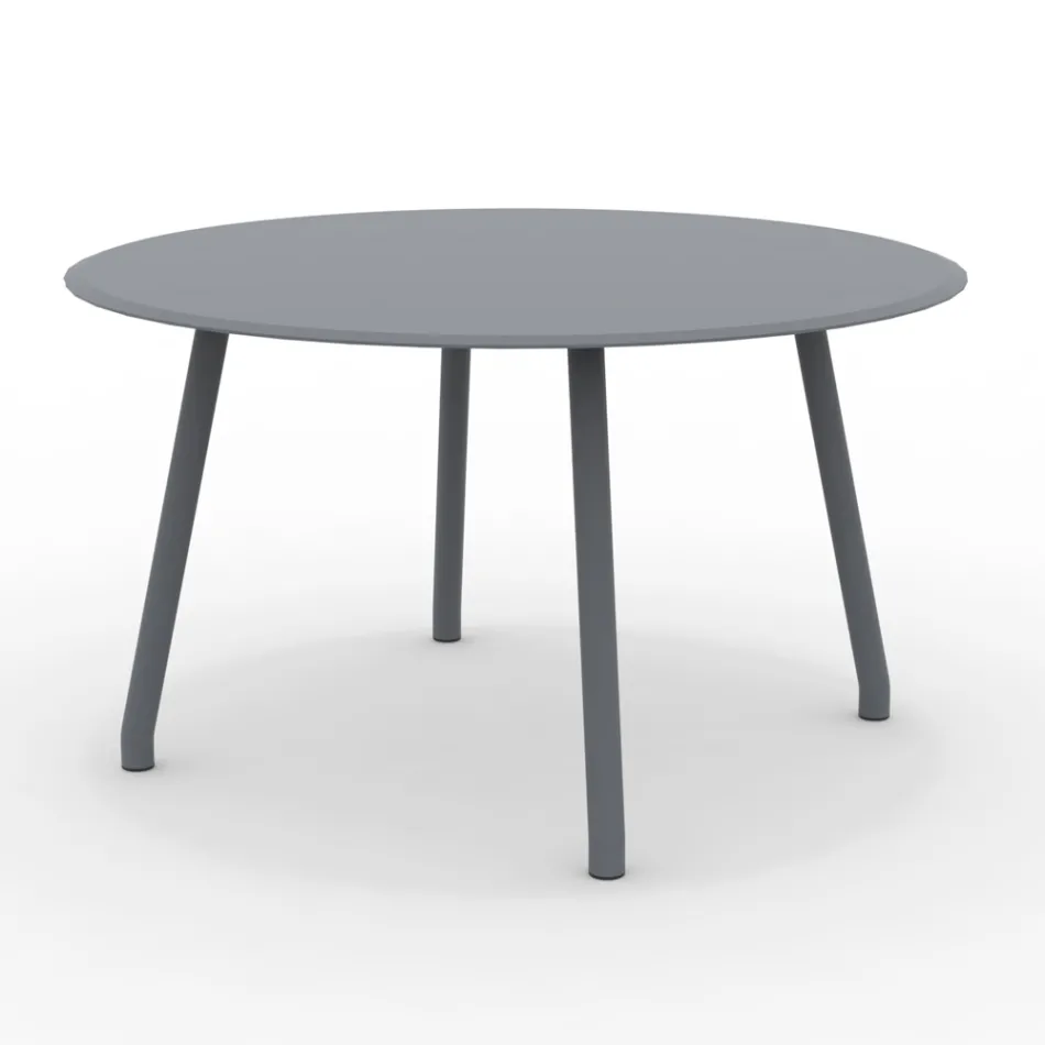 Table ronde d'extérieur en aluminium de 130 cm en différentes finitions - Resplendent Viadurini