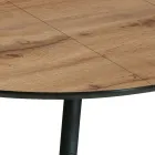 Table ronde extensible jusqu'à 150 cm finition noyer clair - Capone Viadurini
