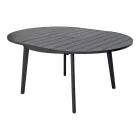 Table ronde extensible en aluminium anthracite (170 cm) - Rivara Viadurini