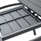 Table ronde extensible en aluminium anthracite (170 cm) - Rivara Viadurini