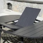Table ronde extensible en aluminium anthracite (170 cm) - Rivara Viadurini
