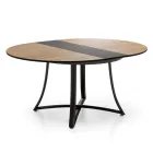 Table ronde extensible avec plateau en MDF recouvert de stratifié - Pouilles Viadurini