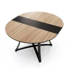 Table ronde extensible avec plateau en MDF recouvert de stratifié - Pouilles Viadurini
