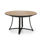Table ronde extensible avec plateau en MDF recouvert de stratifié - Pouilles Viadurini