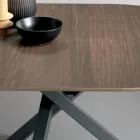 Table ronde extensible en placage bois - Tonico Viadurini