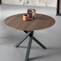Table ronde extensible en placage bois - Tonico