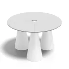 Table ronde d'extérieur et d'intérieur en deux tailles, en stratifié haute pression (HPL), fabriquée en Italie - Velario Viadurini
