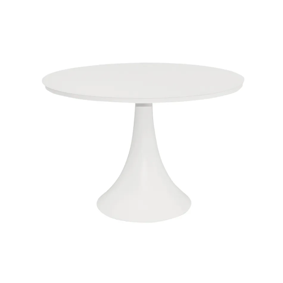 Table d'extérieur ronde en aluminium thermolaqué et verre - Arcade Viadurini