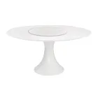 Table d'extérieur ronde en aluminium thermolaqué et verre - Arcade Viadurini