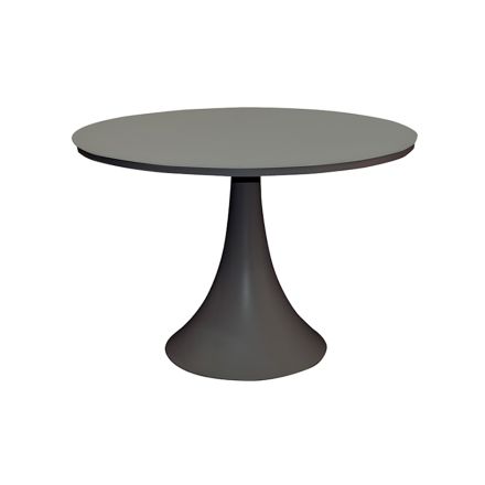 Table d'extérieur ronde en aluminium thermolaqué et verre - Arcade Viadurini