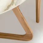 Table ronde d'extérieur en céramique Calacatta Hermitage Made in Italy - Pegaso Viadurini