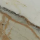 Table ronde d'extérieur en céramique Calacatta Hermitage Made in Italy - Pegaso Viadurini