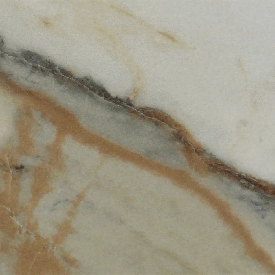 Table ronde d'extérieur en céramique Calacatta Hermitage Made in Italy - Pegaso Viadurini