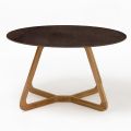 Table d'extérieur ronde en métal céramique Corten fabriquée en Italie - Pegaso