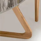 Table d'extérieur ronde en céramique Orobico Luxe fabriquée en Italie - Pegaso Viadurini