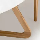 Table d'extérieur ronde en céramique blanche totale fabriquée en Italie - Pegaso Viadurini