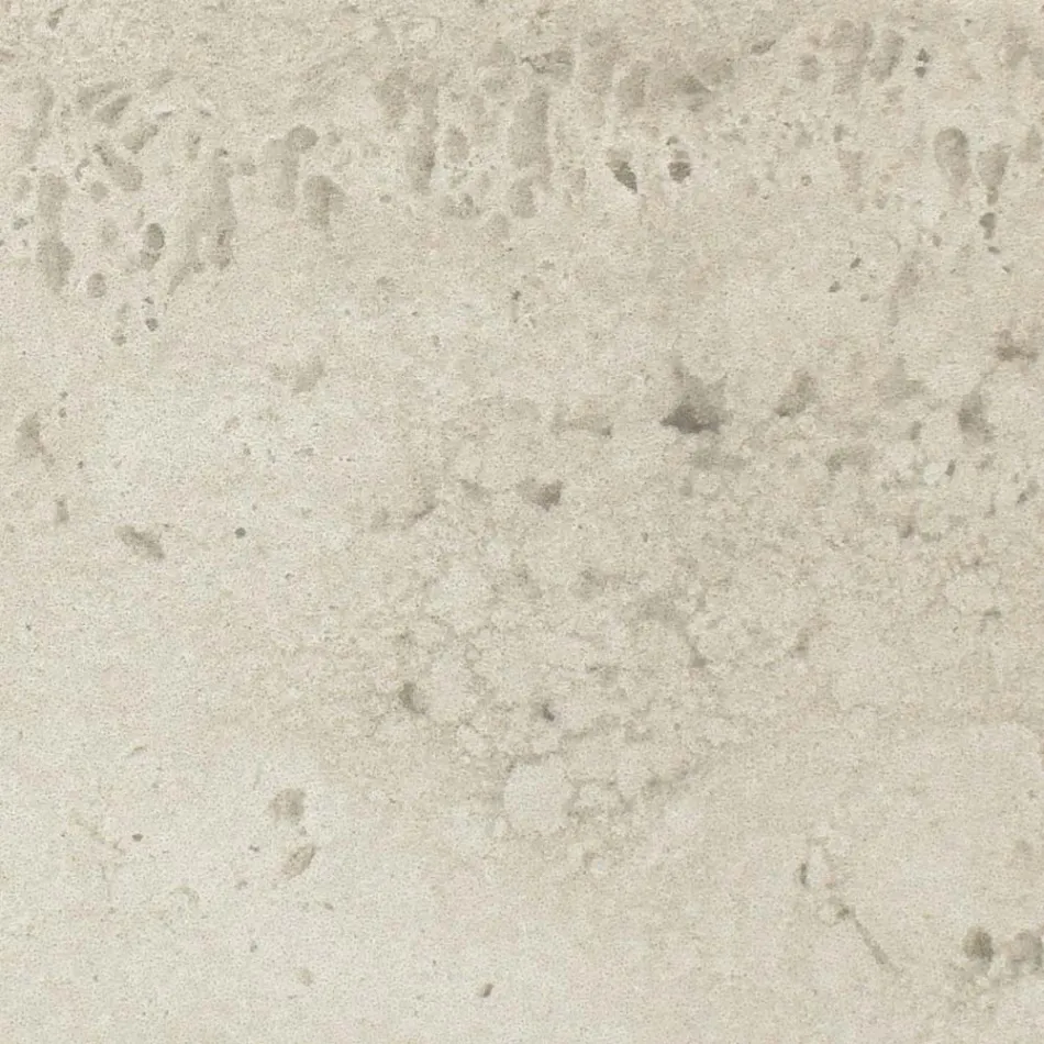 Table d'extérieur ronde en céramique travertin clair fabriquée en Italie - Pegaso Viadurini