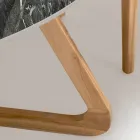 Table d'extérieur ronde en céramique verte France Made in Italy - Pegaso Viadurini