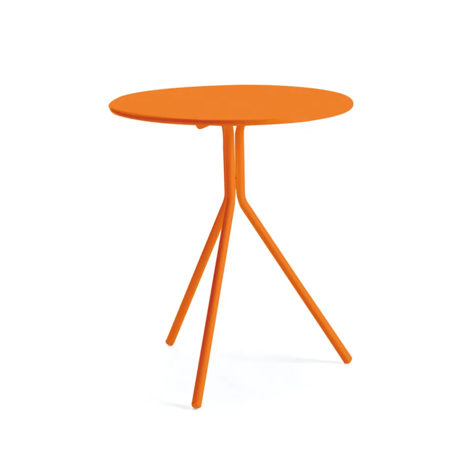 Table de jardin ronde en acier galvanisé Made in Italy - Ralph Viadurini