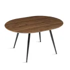 Table ronde six places avec plateau en MDF et piètement en métal - Croma Viadurini