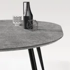 Table ronde six places avec plateau en MDF et piètement en métal - Croma Viadurini