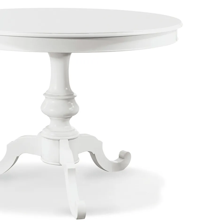 Table de salon ronde extensible en bois fabriquée en Italie - Vittoria Viadurini